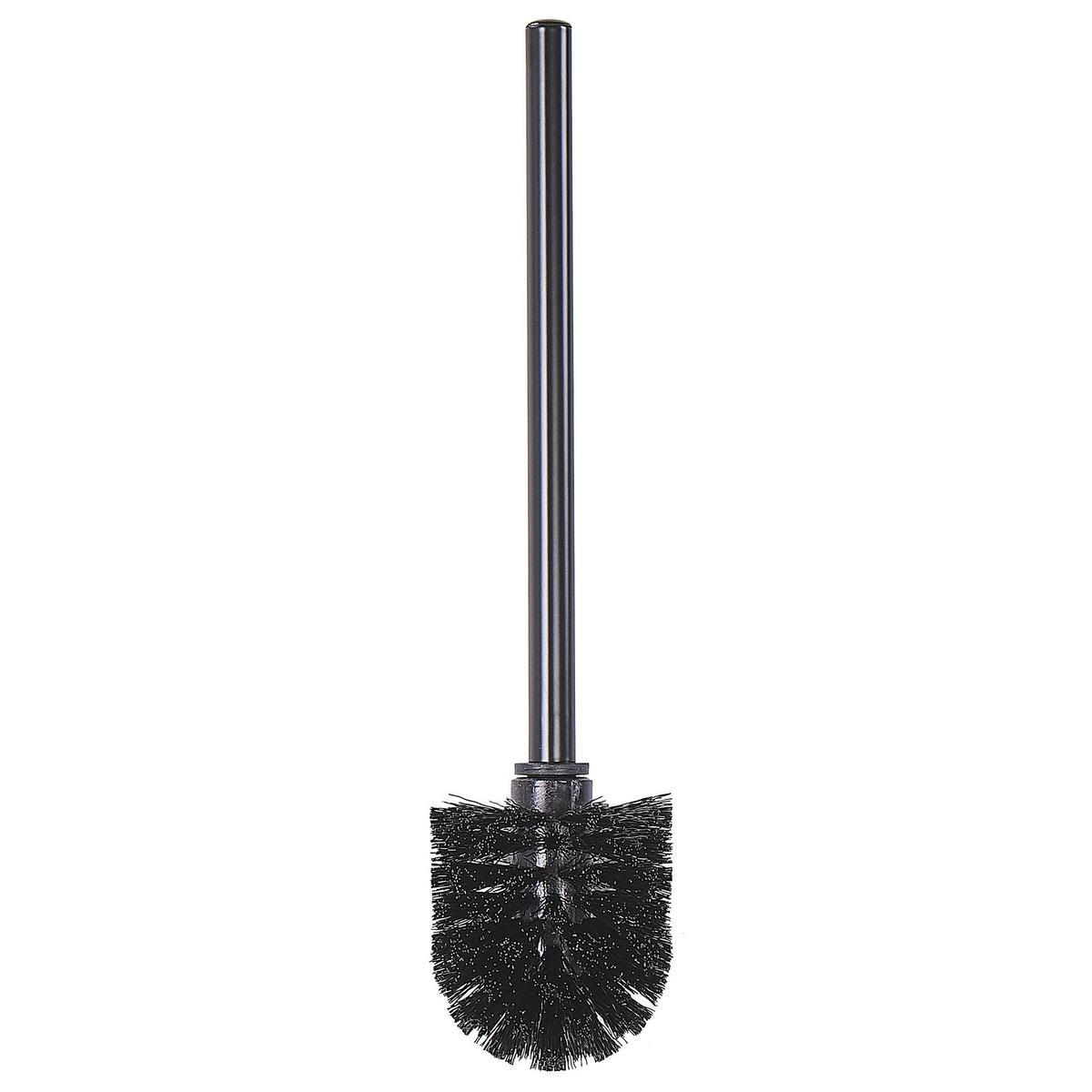 TOILETTENPAPIERHALTER mit Bürste Metall Schwarz Sarto - Schwarz, Metall (28/78/20cm) - Beliani