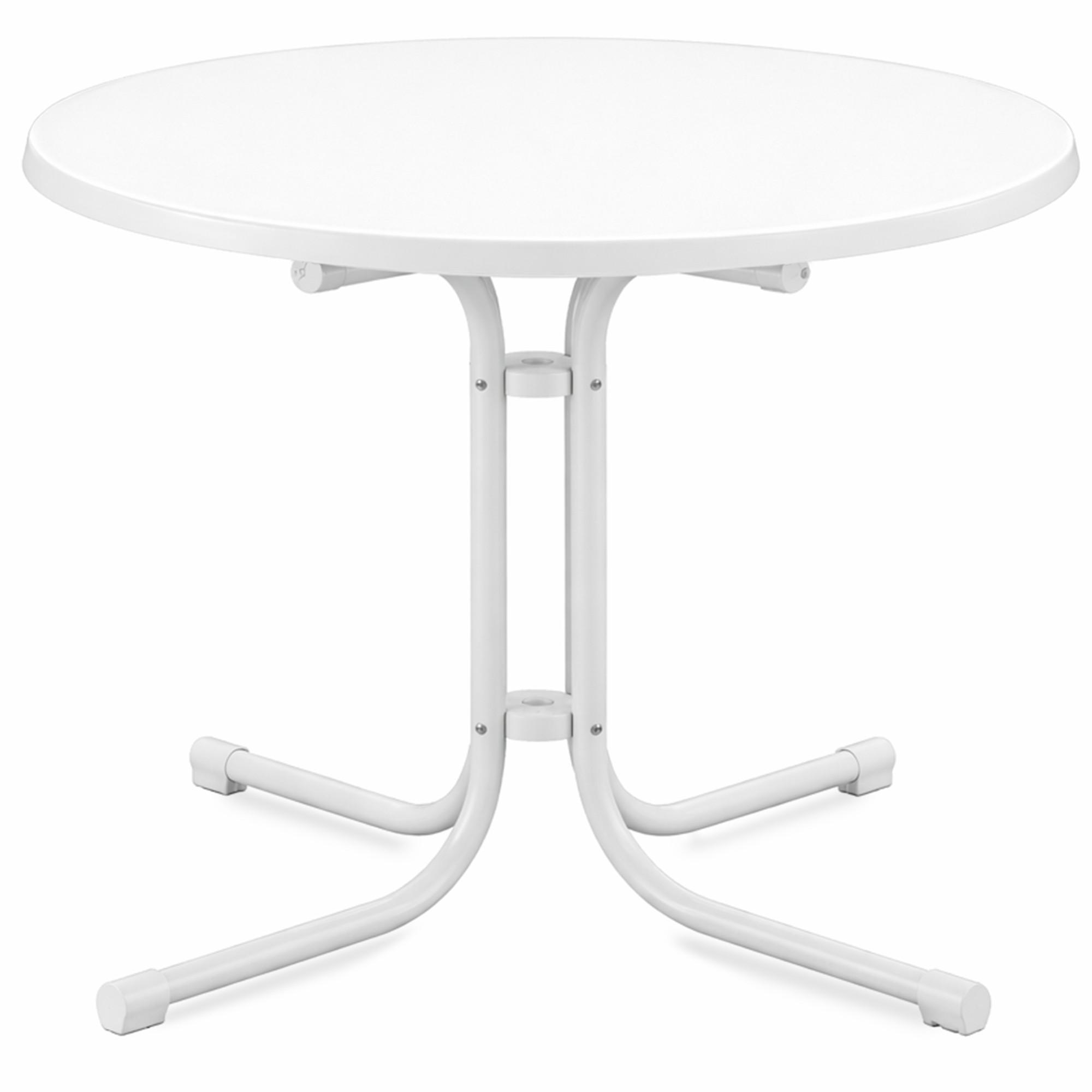 BISTOTISCH Bistroni WP Ø80xH70cm Weiß - Weiß, Holzwerkstoff (70/80/70cm) - Beautissu 