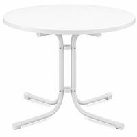BISTOTISCH Bistroni WP Ø80xH70cm Weiß - Weiß, Holzwerkstoff (70/80/70cm) - Beautissu 