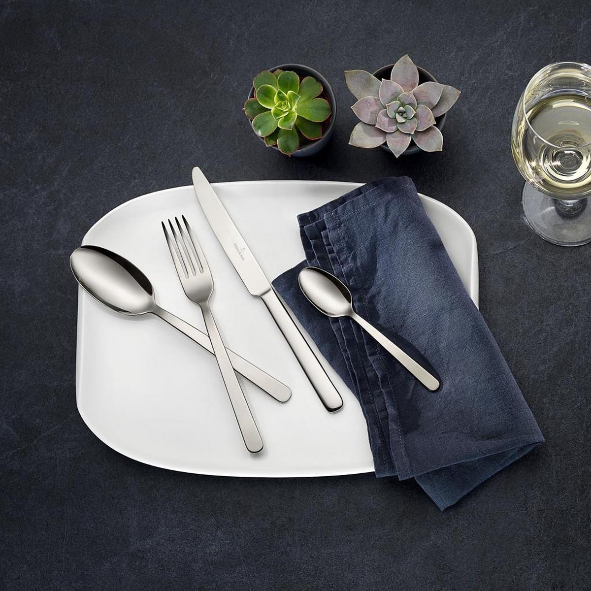 TAFELBESTECK Louis silber 24-tlg. - Silberfarben, Metall - Villeroy & Boch