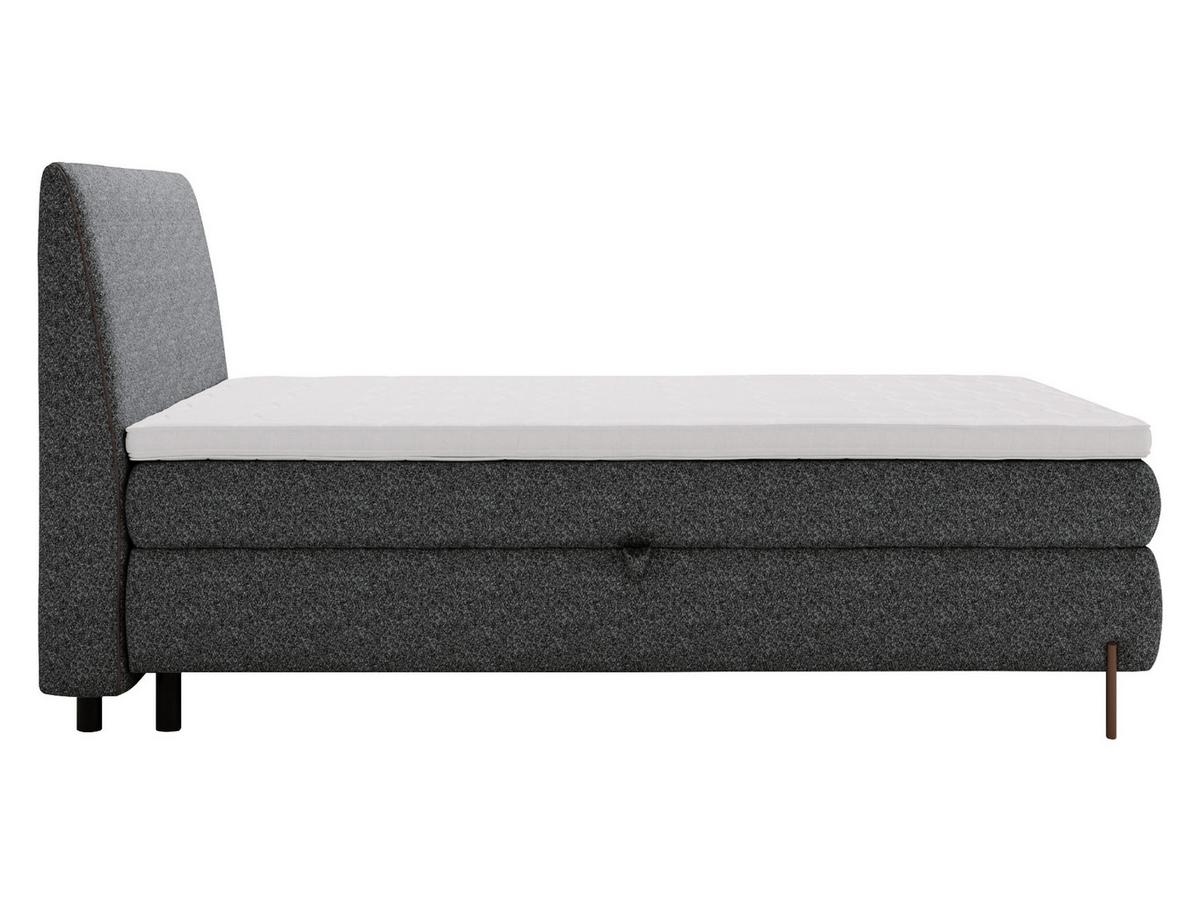 BOXBETT Evia - H3 - Dunkelgrau/Braun, Holzwerkstoff/Textil (180/200cm) - MIRJAN24