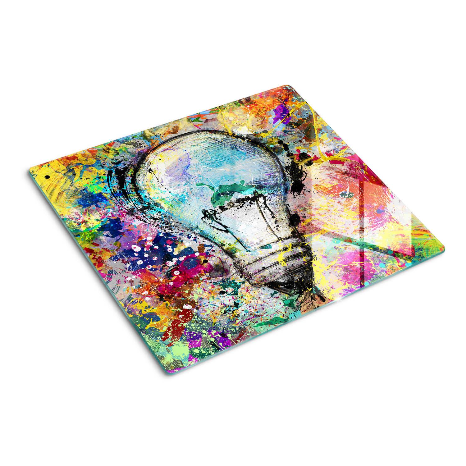 GLASPLATTE 60x52 cm Birne - Multicolor, Glas (60/0.4/52cm) - TULUP