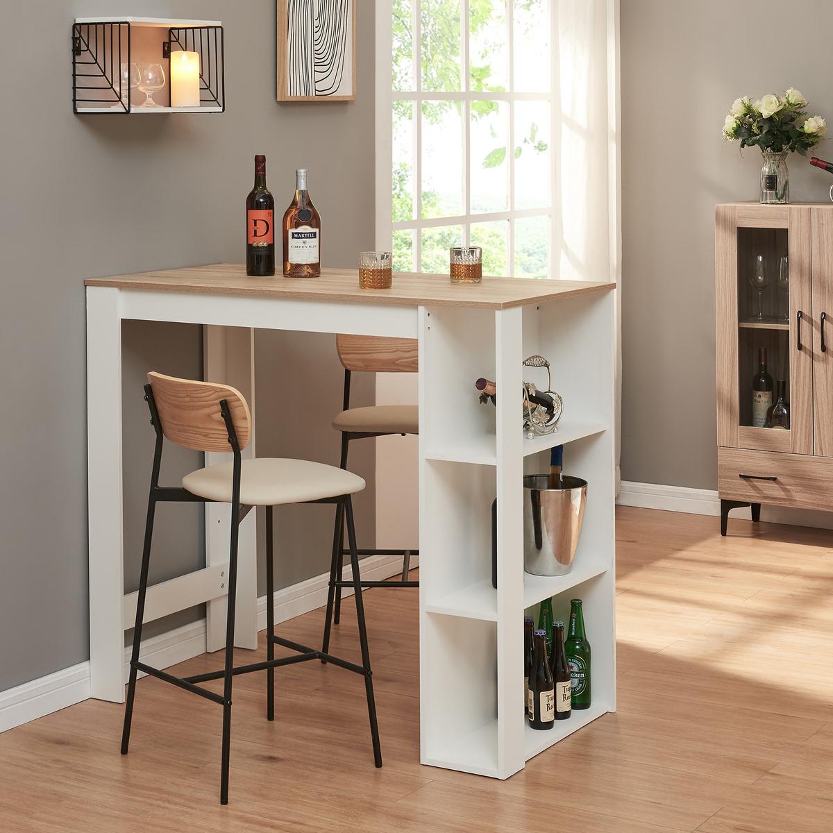 BARTISCH Danderyd - Eichefarben/Weiß, Holzwerkstoff (60/120/105.5cm) - [en.casa]