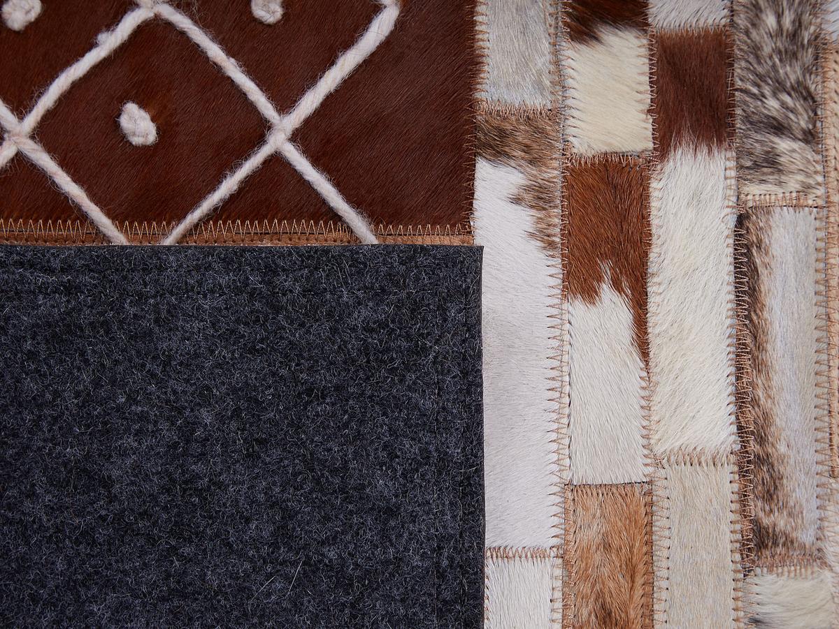 KURZFLOR-TEPPICH Herekli 230/160 cm - Braun, Fell (160/230cm) - Beliani