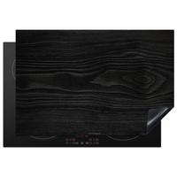 HERDABDECKPLATTE Schwarz - Holzoptik Ceranfeldabdeckung 76x51.5 cm - Schwarz, Kunststoff (76/51.5/0.2cm) - MuchoWow
