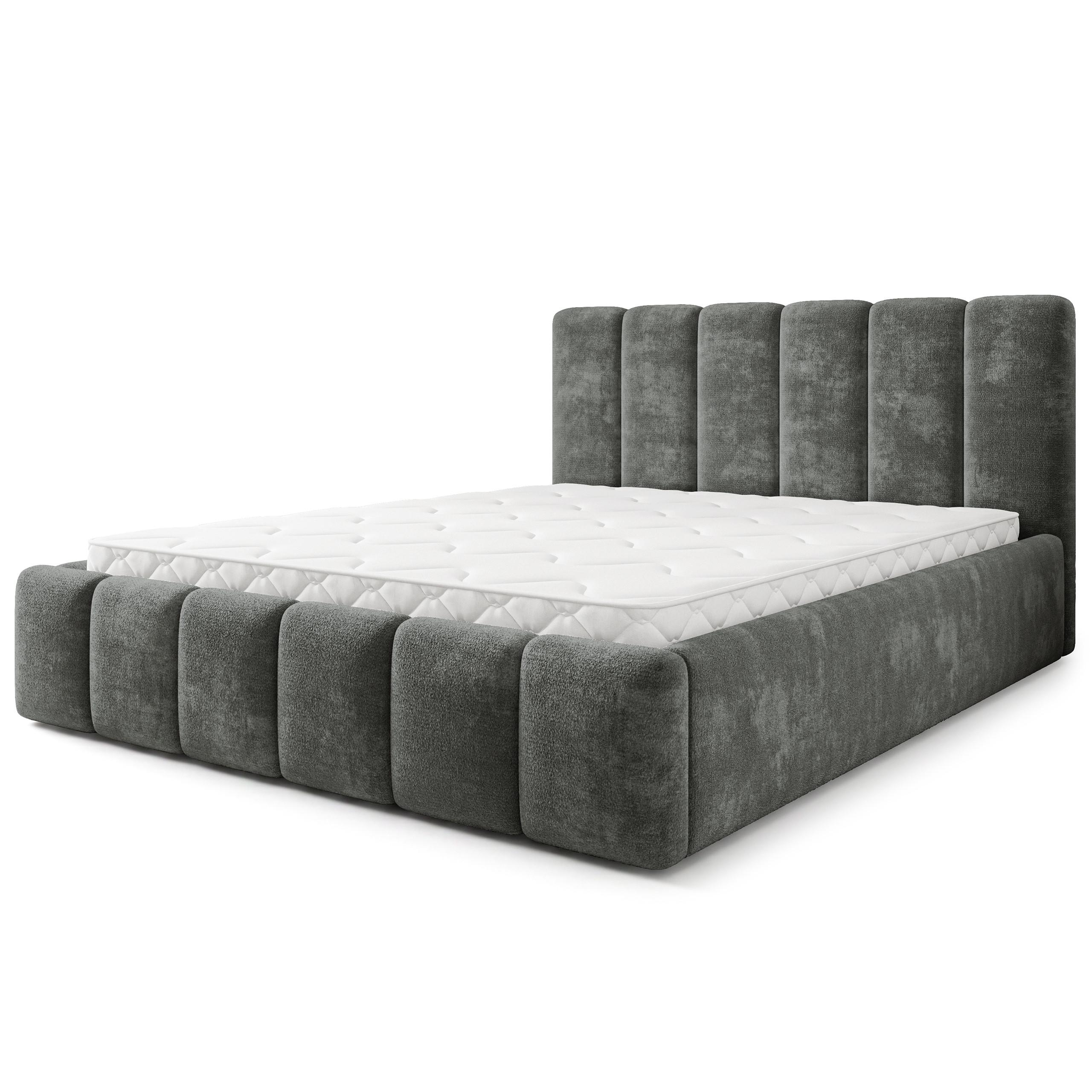 POLSTERBETT ATTORA LM 200x200 cm mit Bettkästen - Grau - Grau, Holz (200/200cm) - MASSENO
