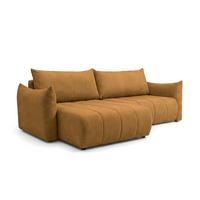 ECKSOFA Ontario Mit Schlaffunktion - Gelb, Holzwerkstoff/Textil (154/260cm) - Fun Möbel