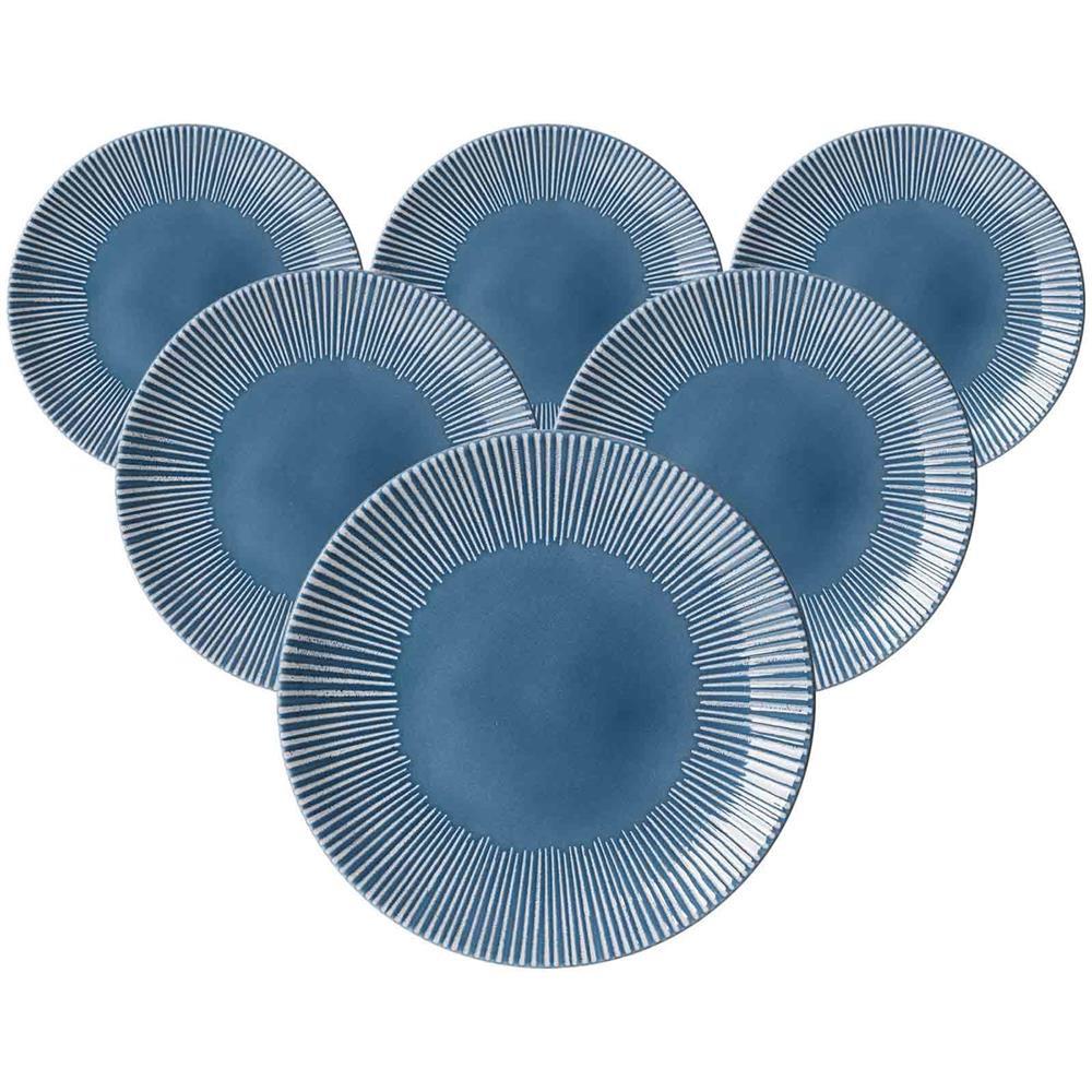 SPEISETELLER Banda Blau ø 27 cm 6er Set - Blau, Keramik (27cm) - Ritzenhoff Breker
