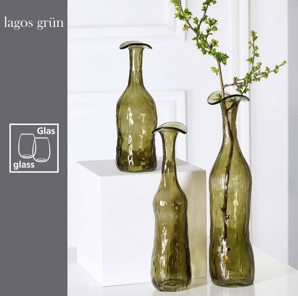 VASE Lagos Grün 29,5 cm - Grün, Glas (9.5/29.5cm) - Ritzenhoff Breker