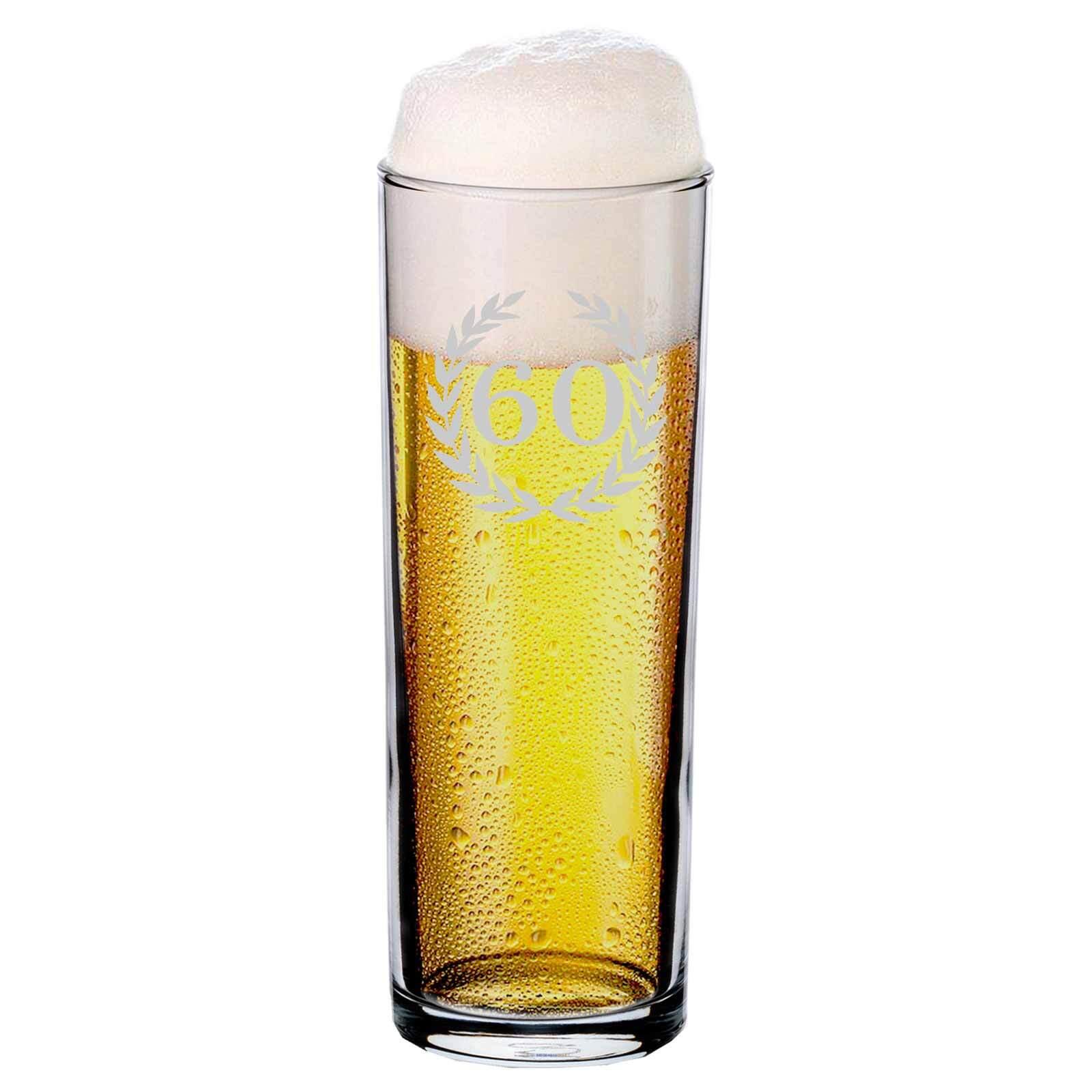 KÖLSCHGLAS KÖLNER STANGE MIT GRAVUR 60. Jubiläum transparent 0,2 Liter - Transparent, Glas (0.2L) - LUXENTU