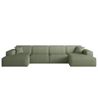 WOHNLANDSCHAFT Celes Premium In Scala - Jadegrün, Holzwerkstoff/Textil (379/73/165cm) - Fun Möbel