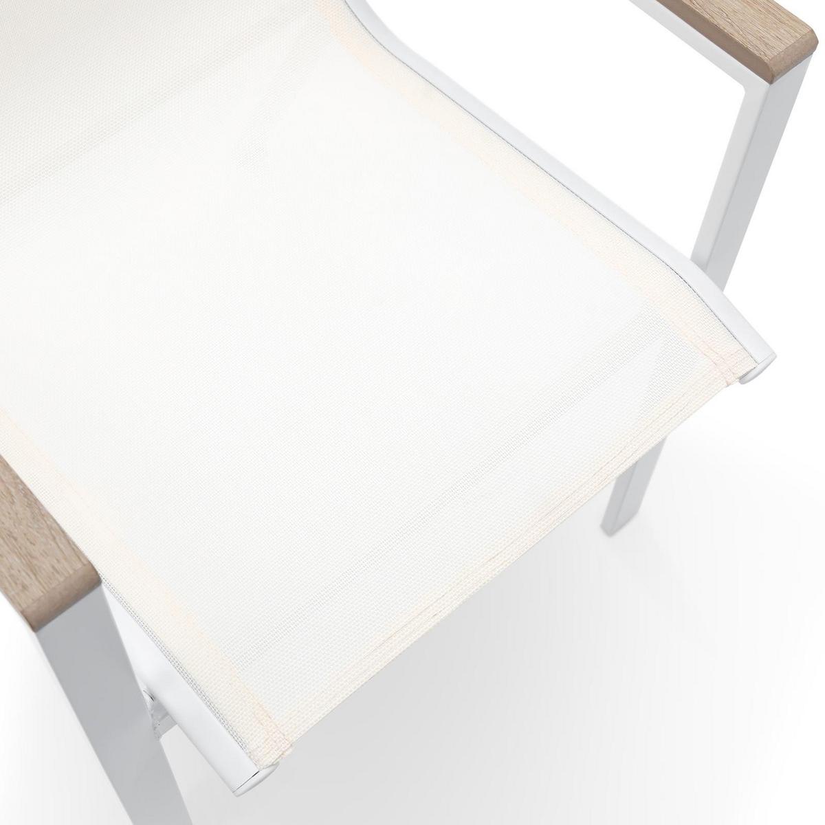 GARTENSTÜHLE MONDELLO 6er-Set beige, weiß - Beige, Textil (47/90/42cm) - IDIMEX