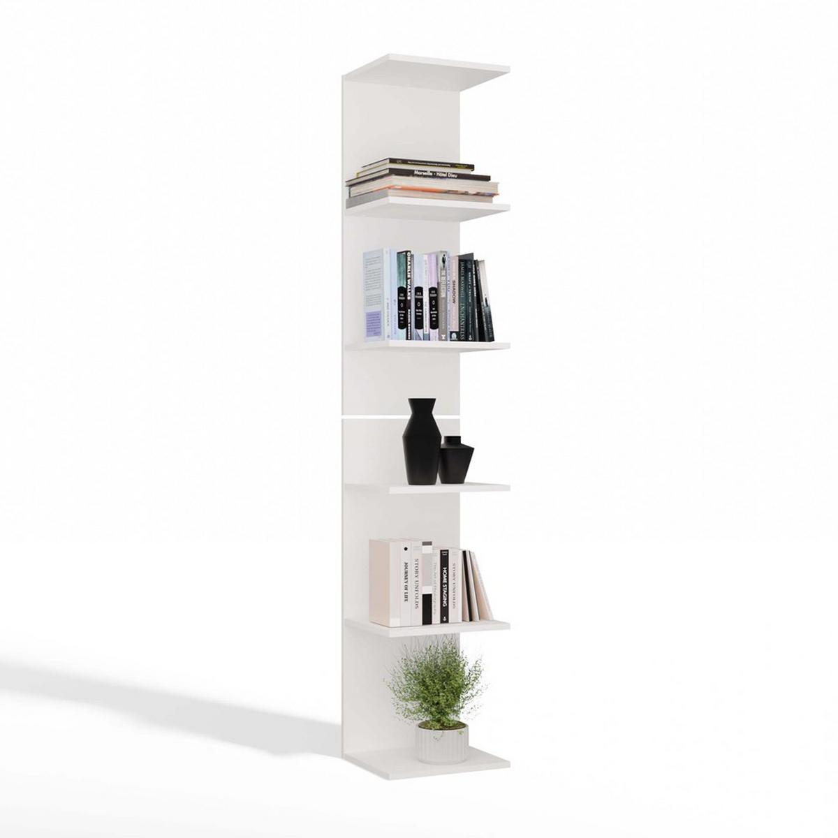 BÜCHERREGAL Weiß 35/180/30 - Weiß, Holzwerkstoff (35/180/30cm) - RAUMHIRSCH FURNITURE
