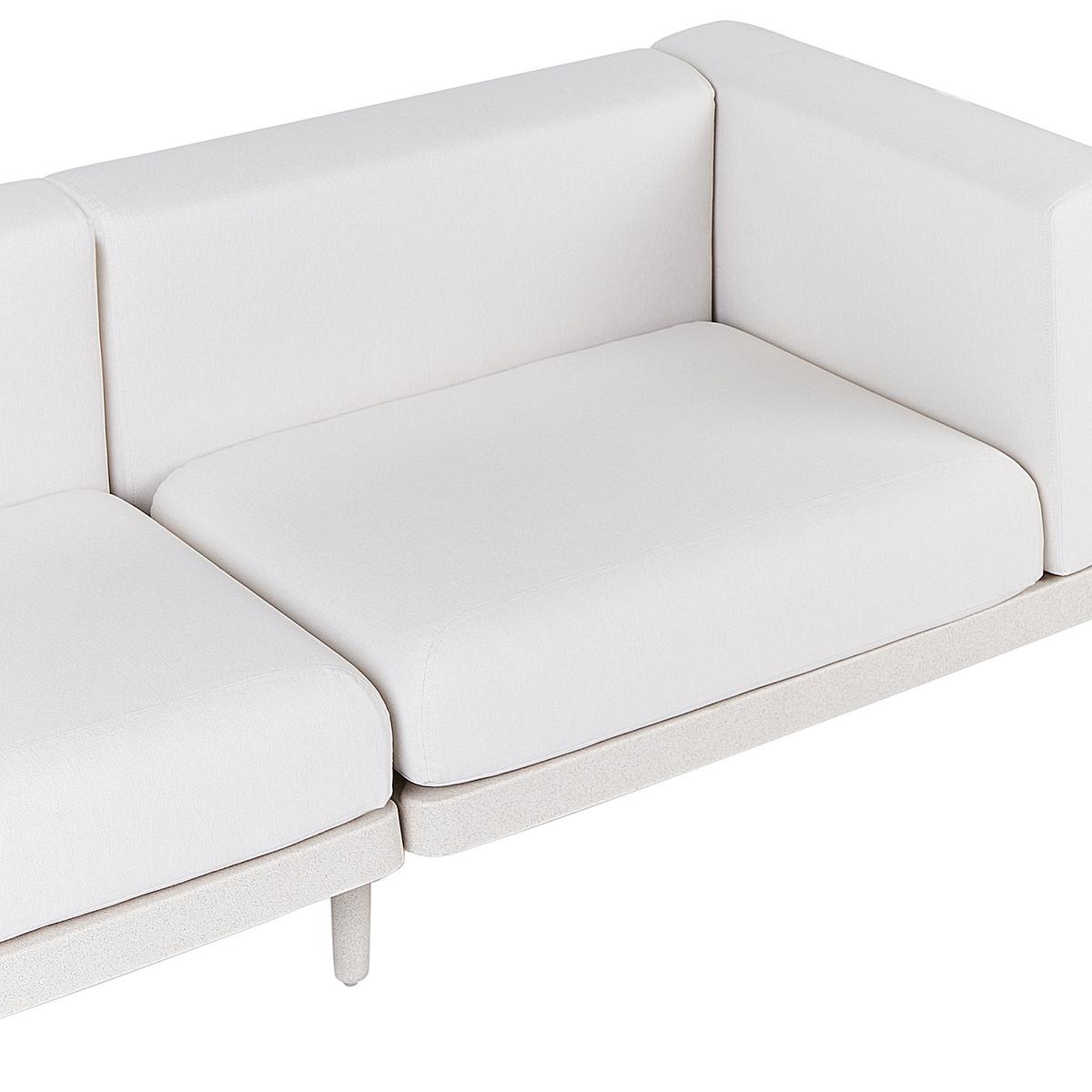 GARTENSOFA 2-Sitzer Beige Ferretti - Beige, Kunststoff (187/68/73cm) - Beliani
