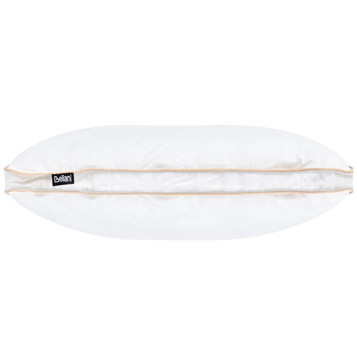 KOPFKISSEN Weiß Hoch 50/60 cm Etna - Weiß, Naturmaterialien (60/50cm) - Beliani