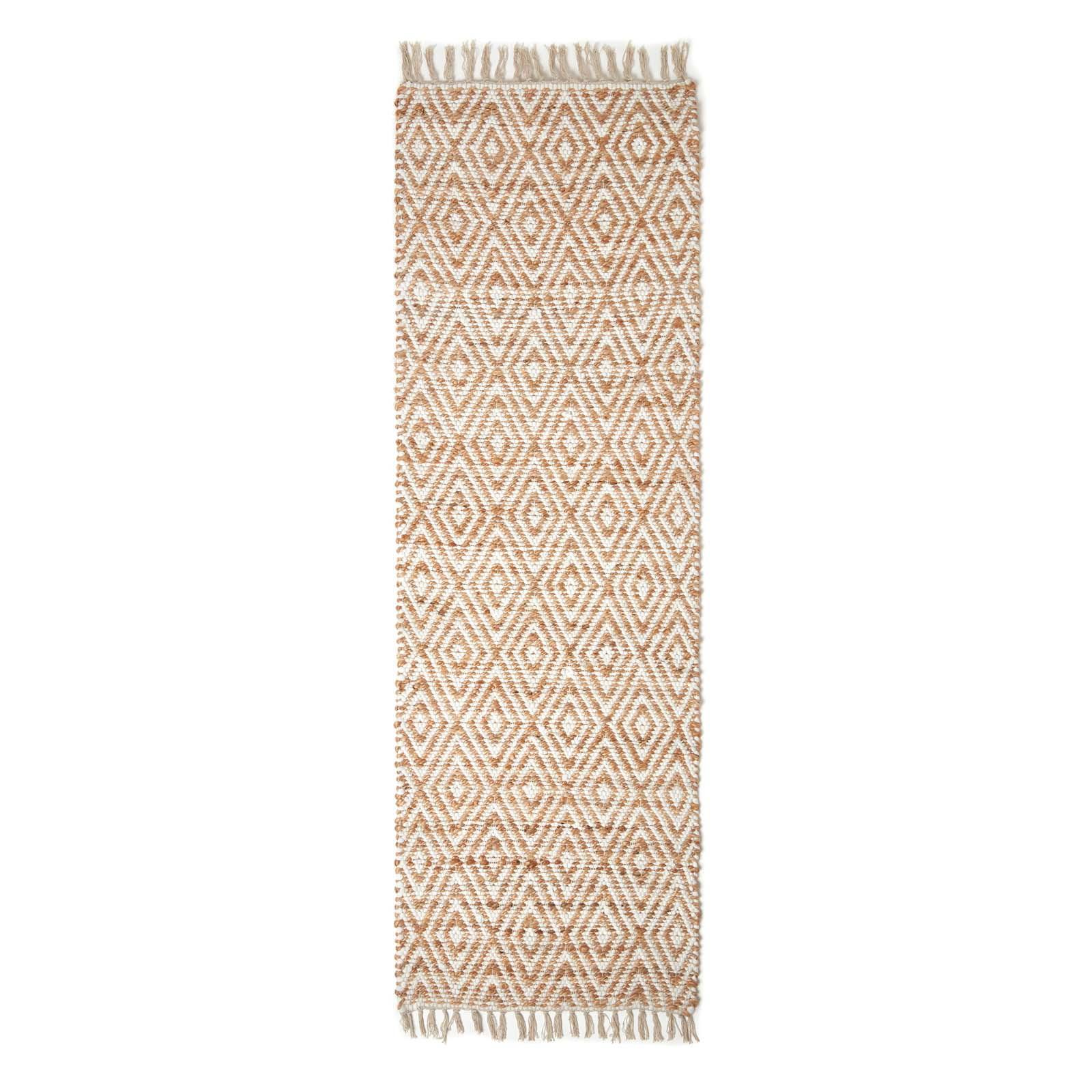 TEPPICHLÄUFER Sierra geometrisch gemustert 66/200 cm - Naturfarben, Textil (66/200cm) - Homescapes