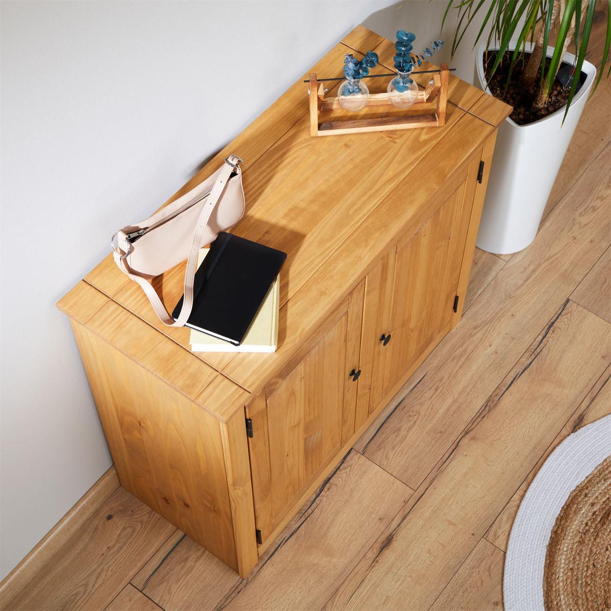 KOMMODE CANCUN gebeizt/gewachst - Kieferfarben, Holz (93/80/40cm) - CARO-Möbel