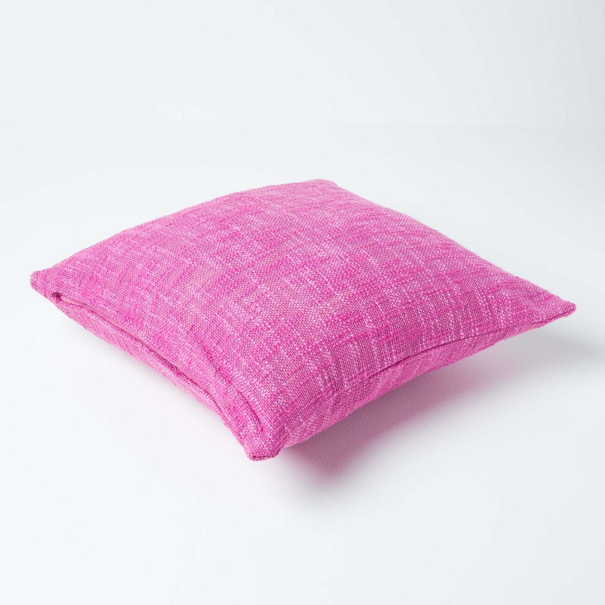 KISSENHÜLLE Nirvana Slub 45/45 cm, 100% Baumwolle - Pink, Textil (45/45cm) - Homescapes