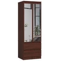 KLEIDERSCHRANK Dunkelbraun 180/60/51 - Dunkelbraun, Holzwerkstoff (60/180/51cm) - RAUMHIRSCH FURNITURE