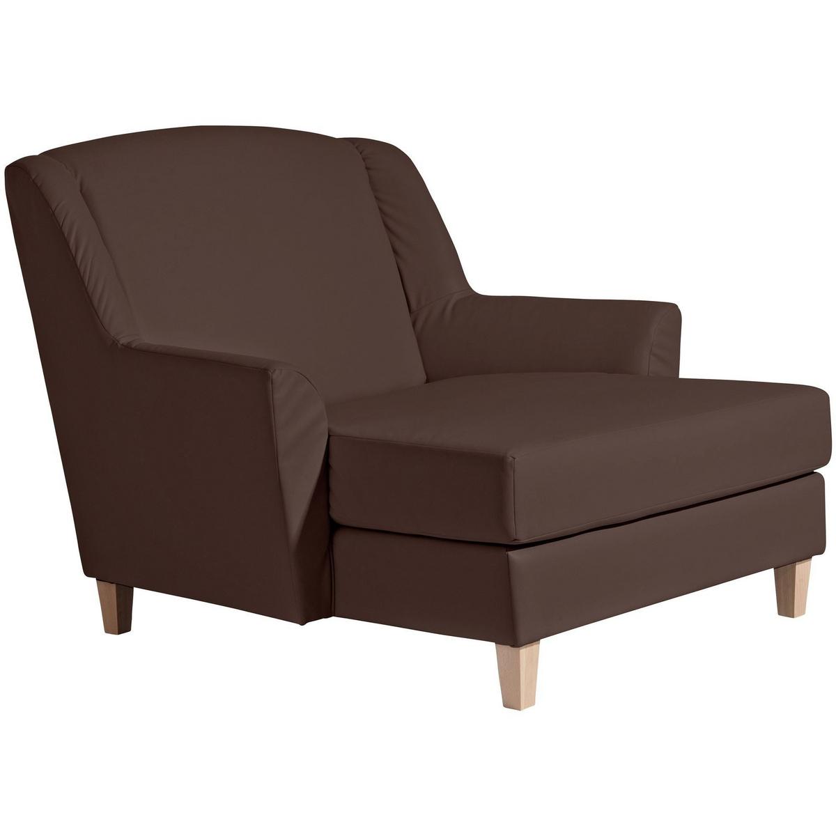 SESSEL XXL Karil Bezug Kunstleder Buche natur / braun - Braun, Kunststoff (136/107/142cm) - 58aufmkessel