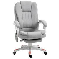 MASSAGE Bürostuhl, Schaumstoff, Grau - Grau, Kunststoff (63/107/66cm) - Vinsetto