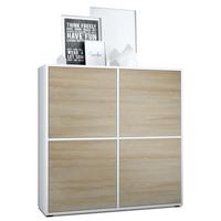 HIGHBOARD Cuba Türen in Eiche sägerau - Eiche San Remo, Holzwerkstoff (104/105.5/35.5cm) - Vladon