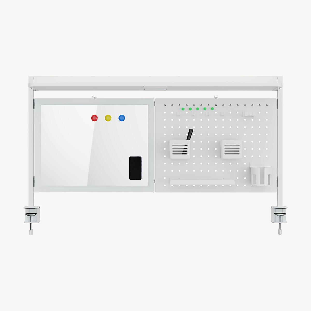 SCHREIBTISCH-ORGANIZER Virvik - Weiß, Holzwerkstoff/Metall (116.5/20/72.5cm) - [en.casa]