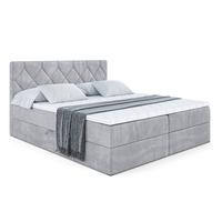 BOXBETT mit Matratze H3 und Lattenrost - CATOR - 140 x 200 Hellgrau - Hellgrau, Holzwerkstoff (140/200cm) - ALTDECOR