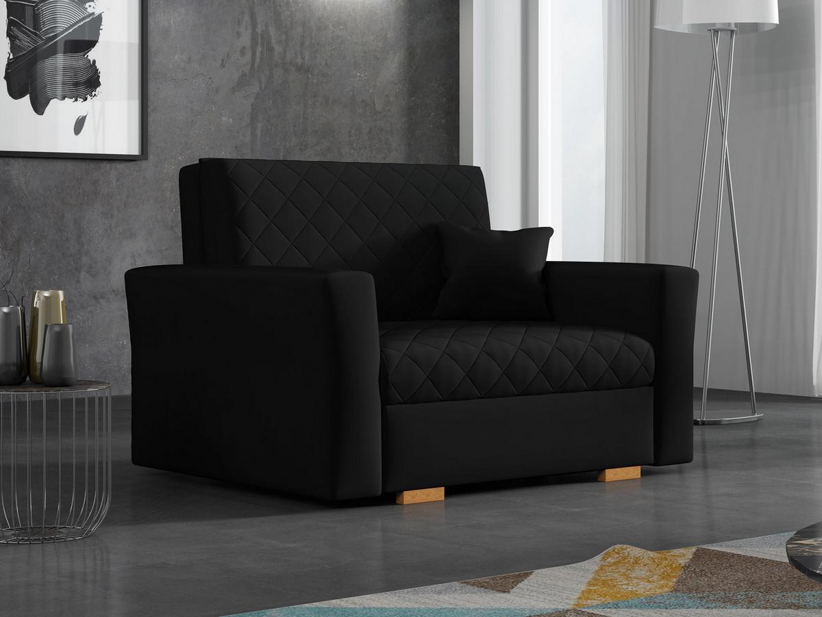 SCHLAFSOFA Viva Caro I - Schwarz/Braun, Holz/Textil (115/85/98cm) - MIRJAN24