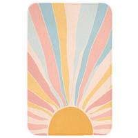 WC-VORLEGER Illustration - Sonne - Pastellfarben WC Teppich 50x80 cm - Pastellblau, Textil (50/1cm) - OnlyWow
