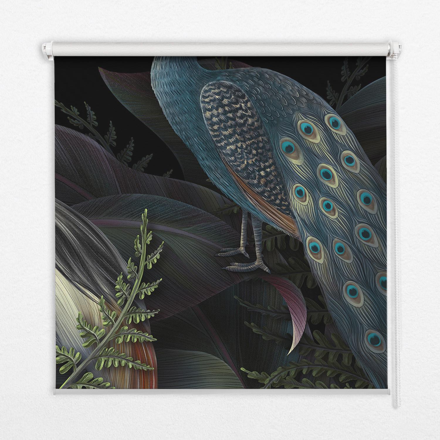 INNENROLLO - Fensterrollo - Rollo - 60x40 cm - Vögel im Grünen - Schwarz, Kunststoff (60/140/0.5cm) - TULUP