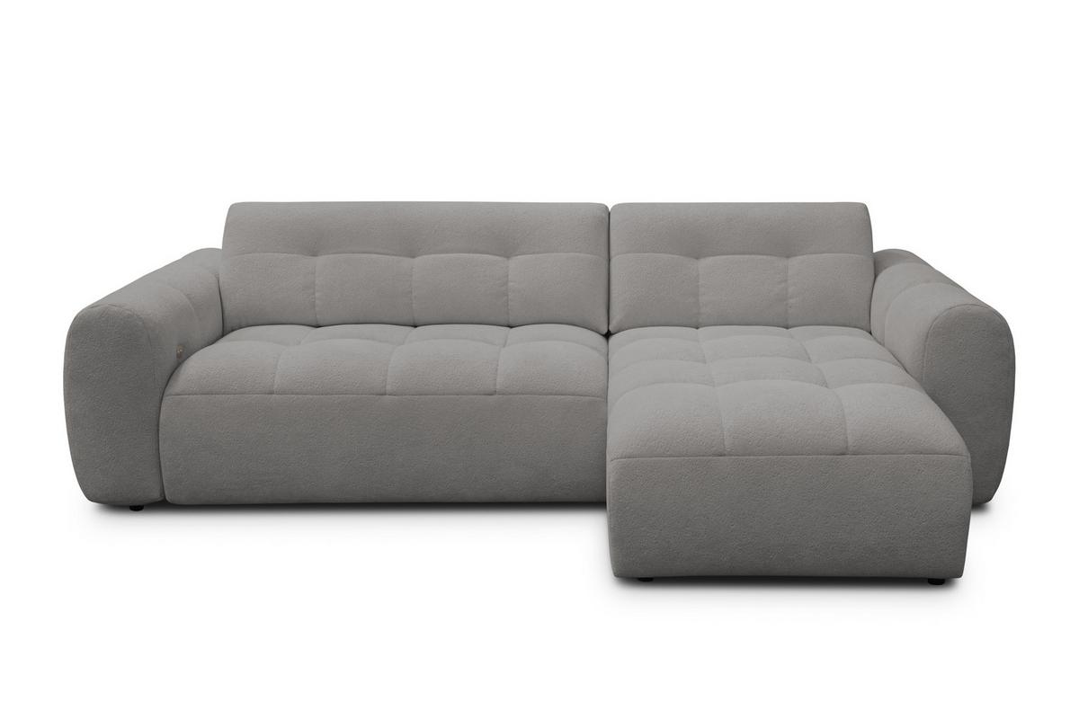 ECKSOFA LUMERO 4-Sitzer RECHTS, taupe - Taupe/Schwarz, Holz/Textil (275/166cm) - Courtois Laville