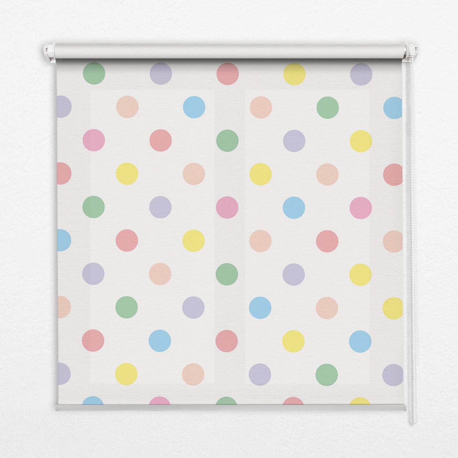 INNENROLLO - Fensterrollo - Rollo - 100x140 cm - Bunte Punkte - Grün, Kunststoff (100/140/0.5cm) - TULUP