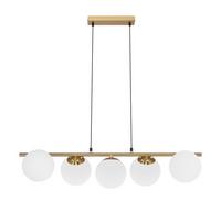 PENDELLEUCHTE Caspian 90/15/173.5 cm - Goldfarben/Weiß, Glas/Metall (90/15/173.5cm) - ZMH