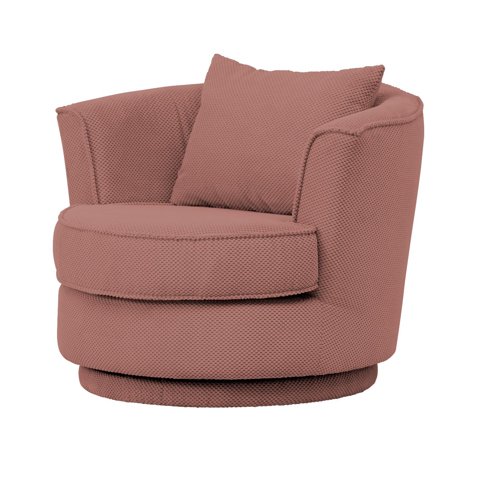 DREHSESSEL terracotta Web-Velours, Sessel 360° drehbar inklusive Kissen - Terracotta, Kunststoff/Textil (95/77/95cm)