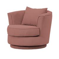 DREHSESSEL terracotta Web-Velours, Sessel 360° drehbar inklusive Kissen - Terracotta, Kunststoff/Textil (95/77/95cm)