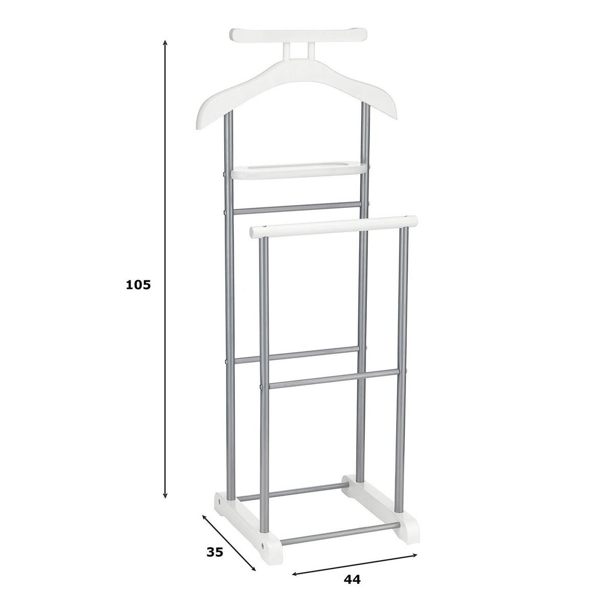 HERRENDIENER ASSAM weiß - Weiß, Metall (45/107/35cm) - CARO-Möbel