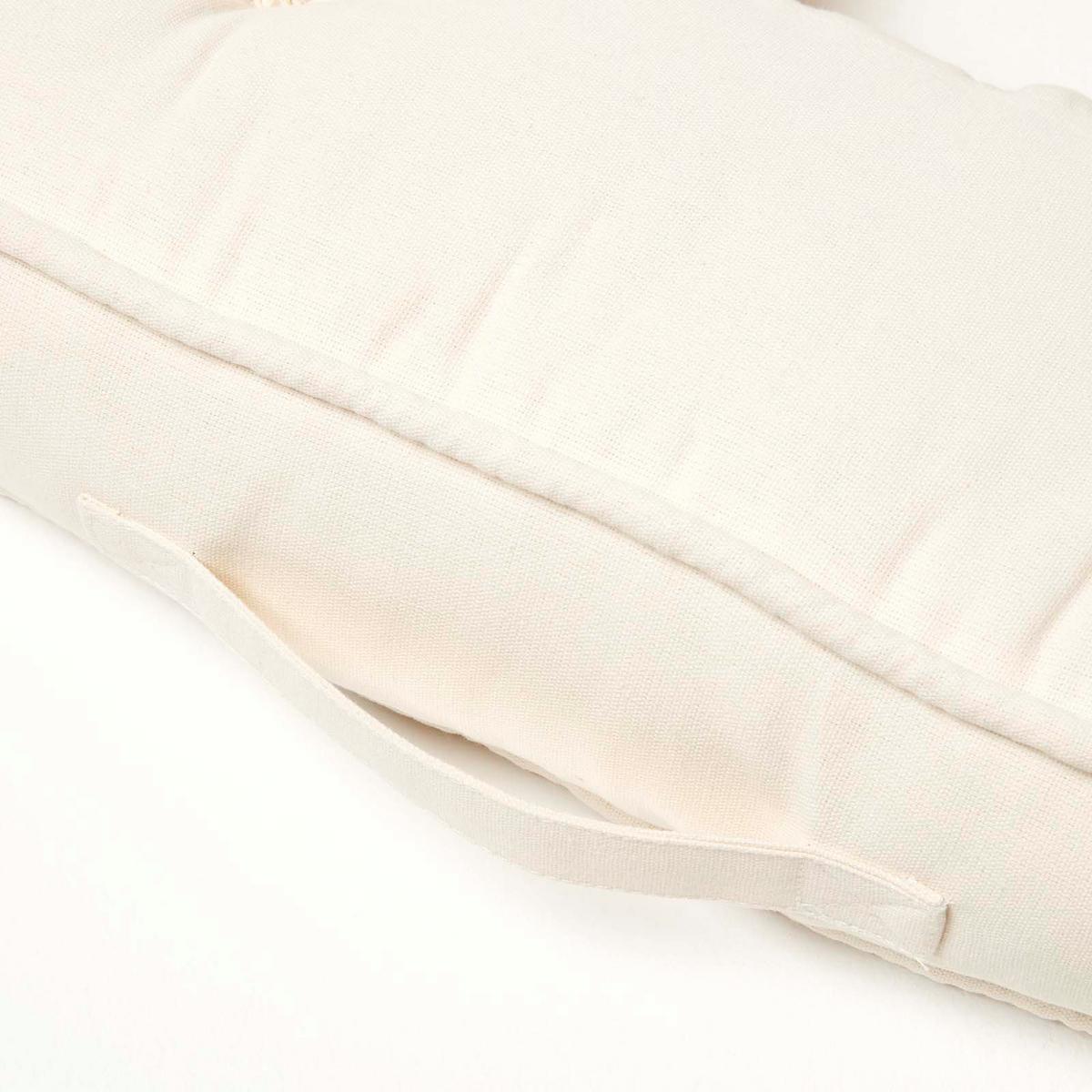 SITZKISSEN mit Aussparung creme 50/50/10 cm – Entlastungskissen, Baumwolle - Creme, Textil (50/50/10cm) - Homescapes
