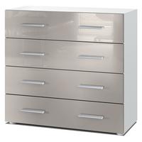 KOMMODE Pavos Sandgrau Hochglanz - Sandfarben, Holzwerkstoff (76/72/35cm) - Vladon