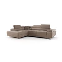 ECKSOFA Monaro Mit Schlaffunktion - Beige, Holzwerkstoff/Textil (202/275cm) - Fun Möbel