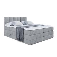 BOXSPRINGBETT BOXI1 KING - 200x200 - H3/H4 - Grau - Grau, Holzwerkstoff (200/200cm) - ALTDECOR