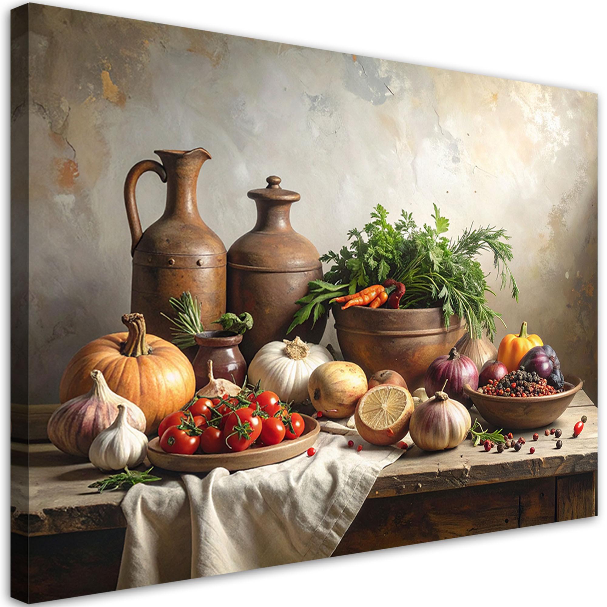 LEINWANDBILD Essen & Trinken 30x20cm - Beige, Textil (30/20cm) - Feeby