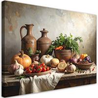 LEINWANDBILD Essen & Trinken 100x70cm - Beige, Textil (100/70cm) - Feeby