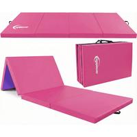 GYMNASTIKMATTE zum Wenden - 180/60/5 cm Faltbare Turnmatte - Pink/Lila, Kunststoff (60/180cm) - eyepower