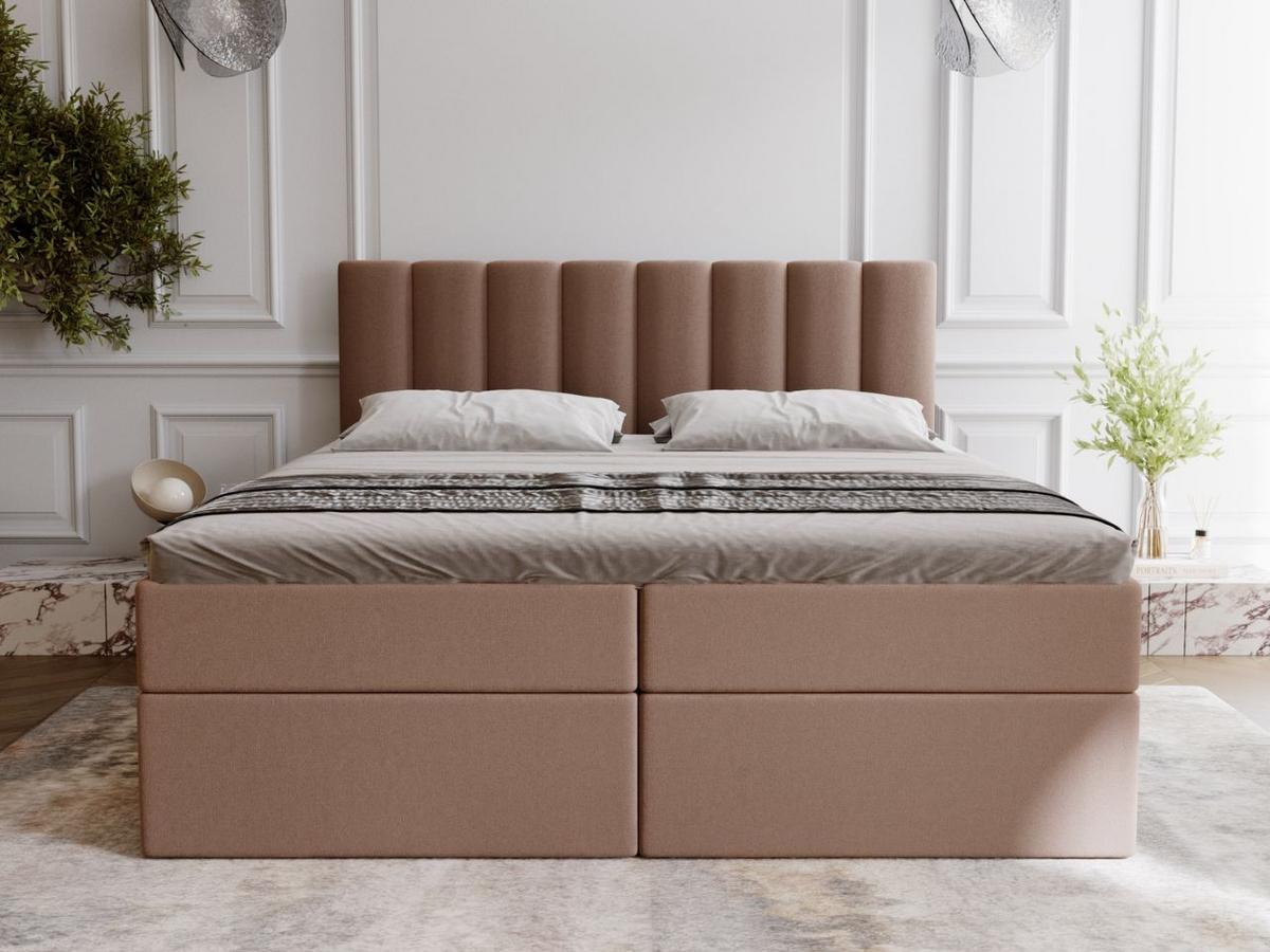 BOXBETT Mocca 200x200 Braun - Braun, Holz/Textil (200/200cm) - Graingold