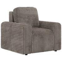 SESSEL NESSARO - Hellbraun Cord - Hellbraun/Schwarz, Kunststoff/Textil (96/94/90cm) - MKS
