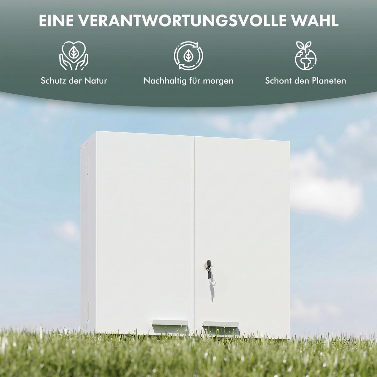 MEDIZINSCHRANK MDF Metall Weiß - Silberfarben/Weiß, Holzwerkstoff/Metall (20/53/53cm) - HOMCOM
