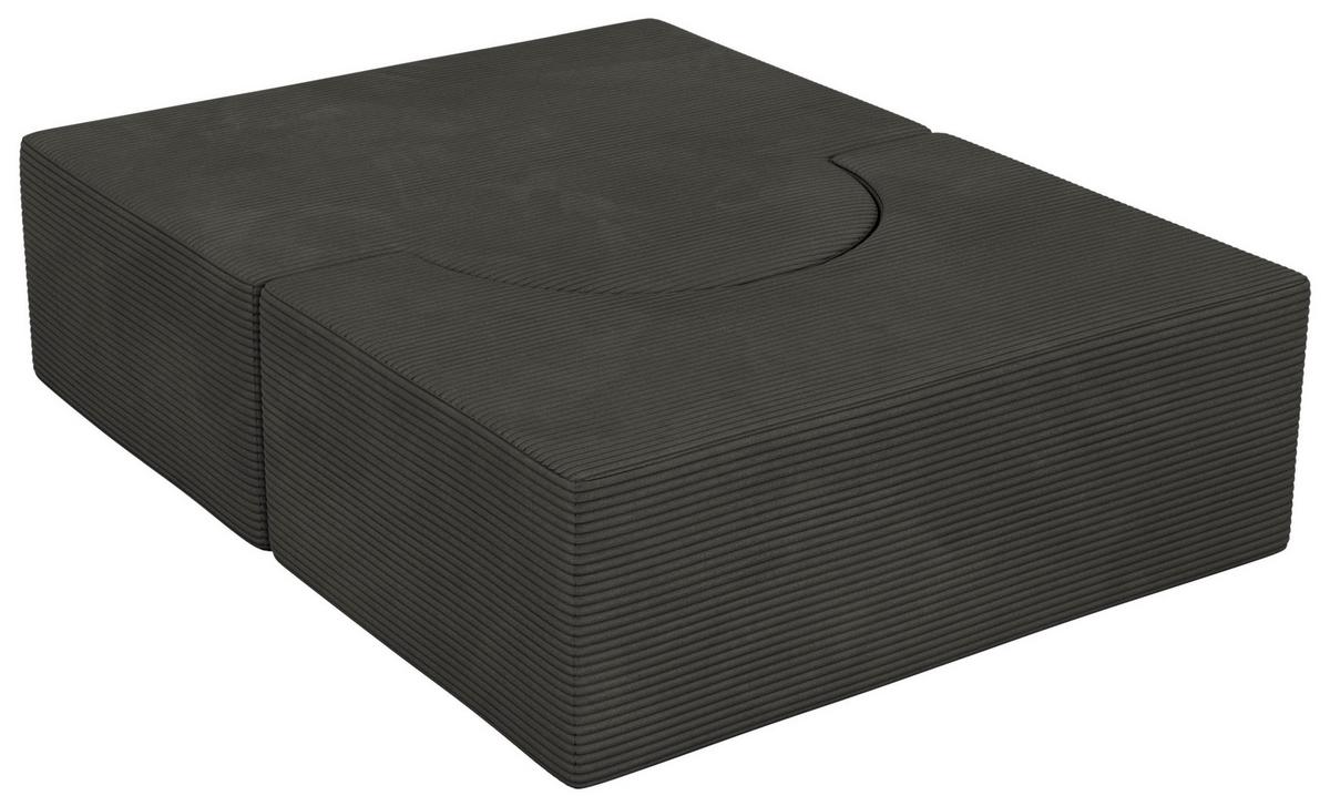 1-SITZER BODENSOFA SANOA - Dunkelgrau Cord - Dunkelgrau, Textil (100/68/96cm) - MKS