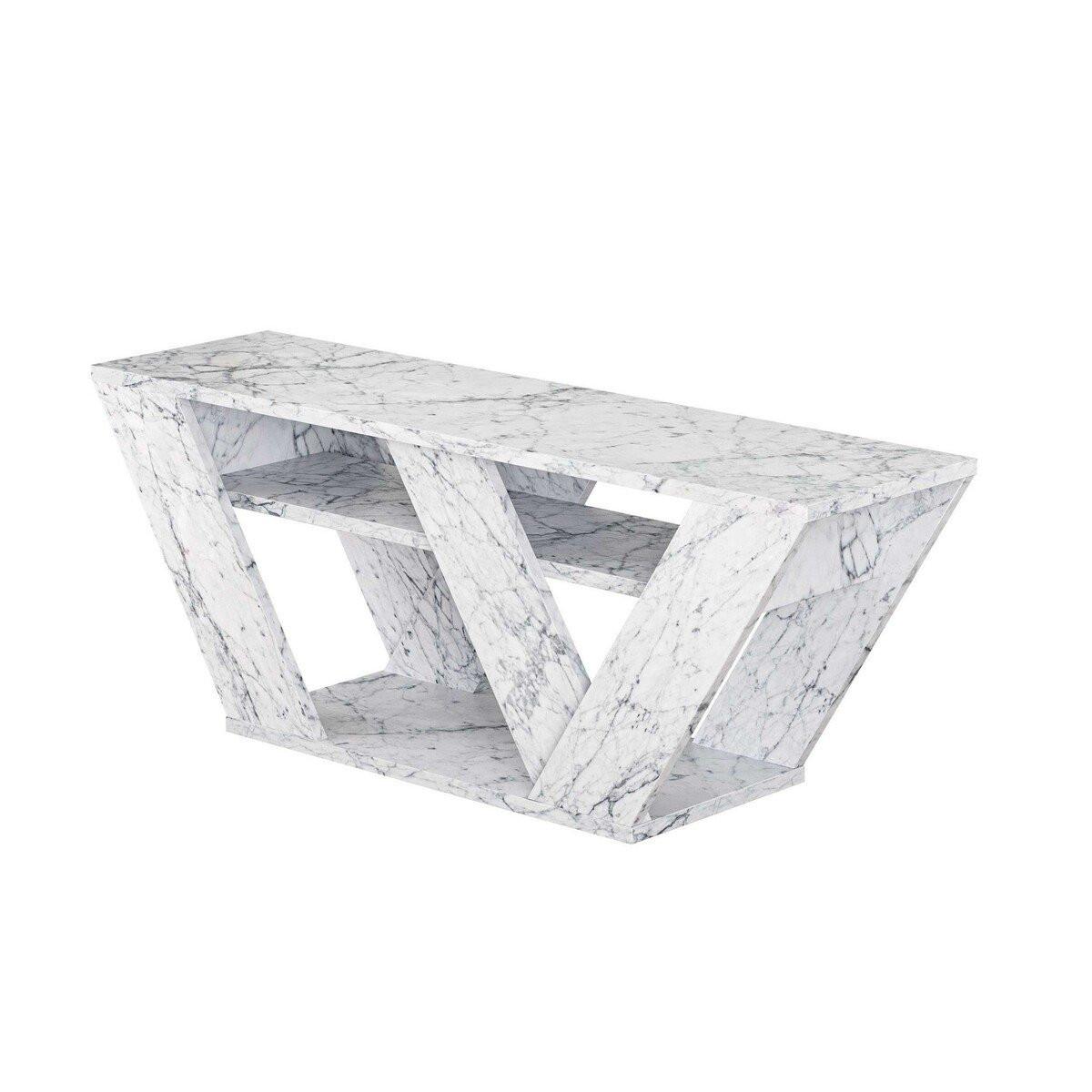 TV-MÖBEL 3 Regale L110 cm - Pipralla - Weiß, Holzwerkstoff (30/40/110cm) - Calicosy