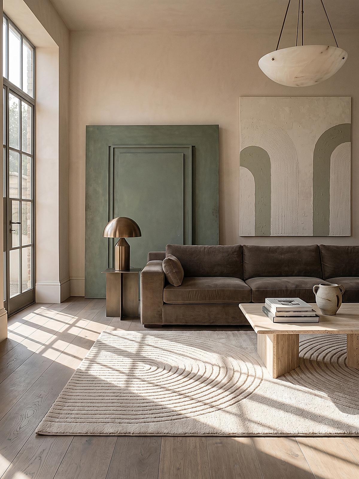 KURZFLORTEPPICH Geometrisch MUOTA Polypropylen Beige 140 x 200 cm - Beige, Textil (140/200cm) - KADIMA DESIGN